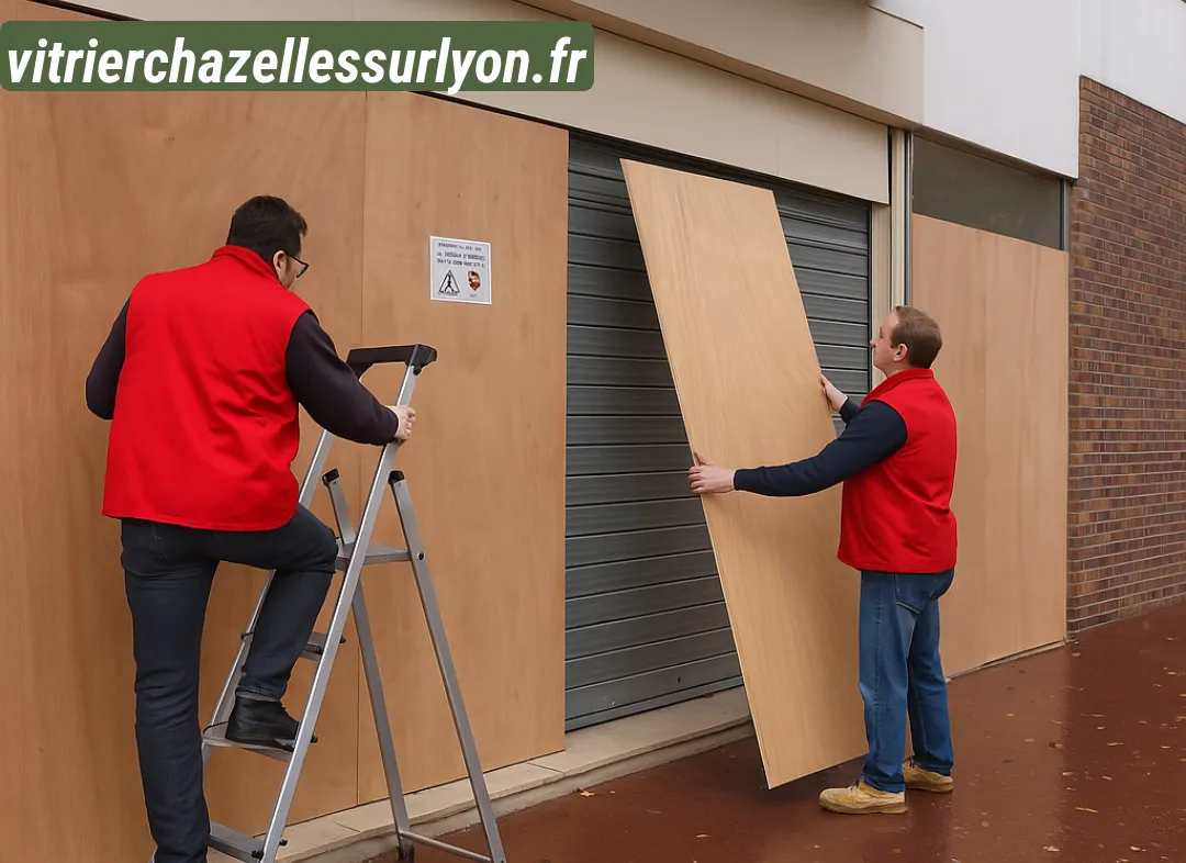 Mise en sécurité fermeture provisoire Chazelles-sur-Lyon
