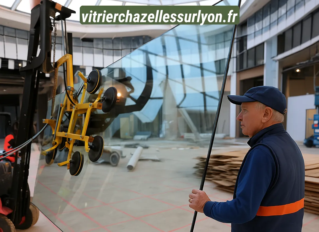 Remplacement de vitrine magasin Chazelles-sur-Lyon